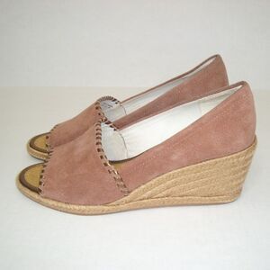 Jack Rogers Women's Palmer Espadrille Wedge Sandals Size 9M Dusty Rose